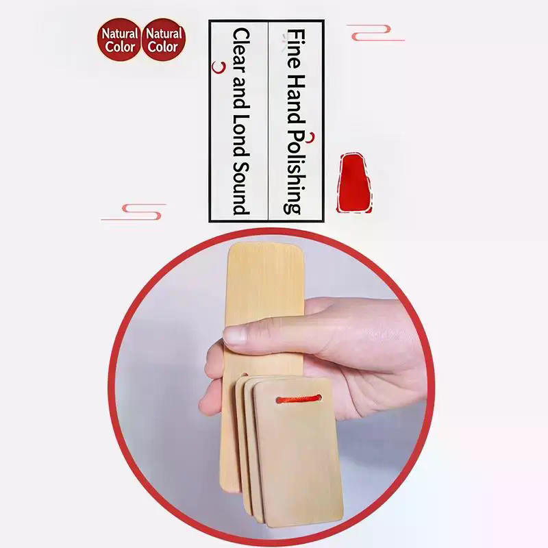 Musical Instrument Clapper - Children Natural Bamboo Small Clapper Musical