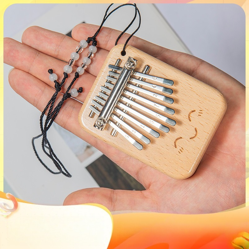 Musical Instrument Piano - Solid Wood 9-tone Mini Thumb Piano