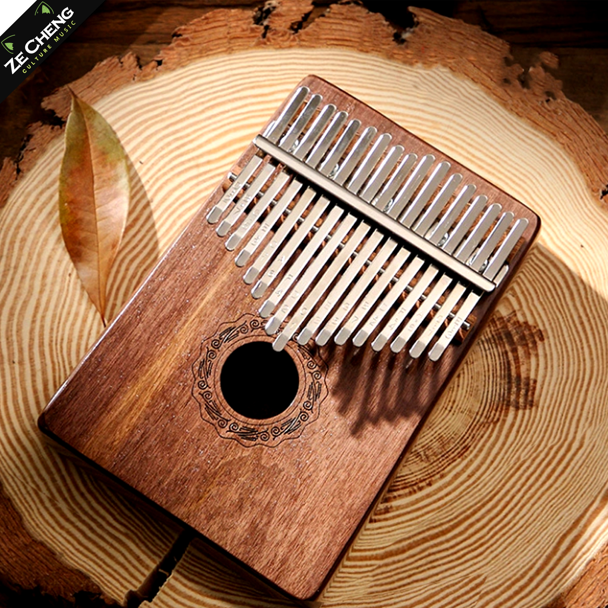 Musical Instrument Easy To Learn For Adults - 17 Key Portable Kalimba Thumb Piano