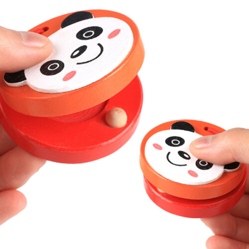 Musical Instrument Clapper - Kids Cartoon Wooden Castanets Music Instruments