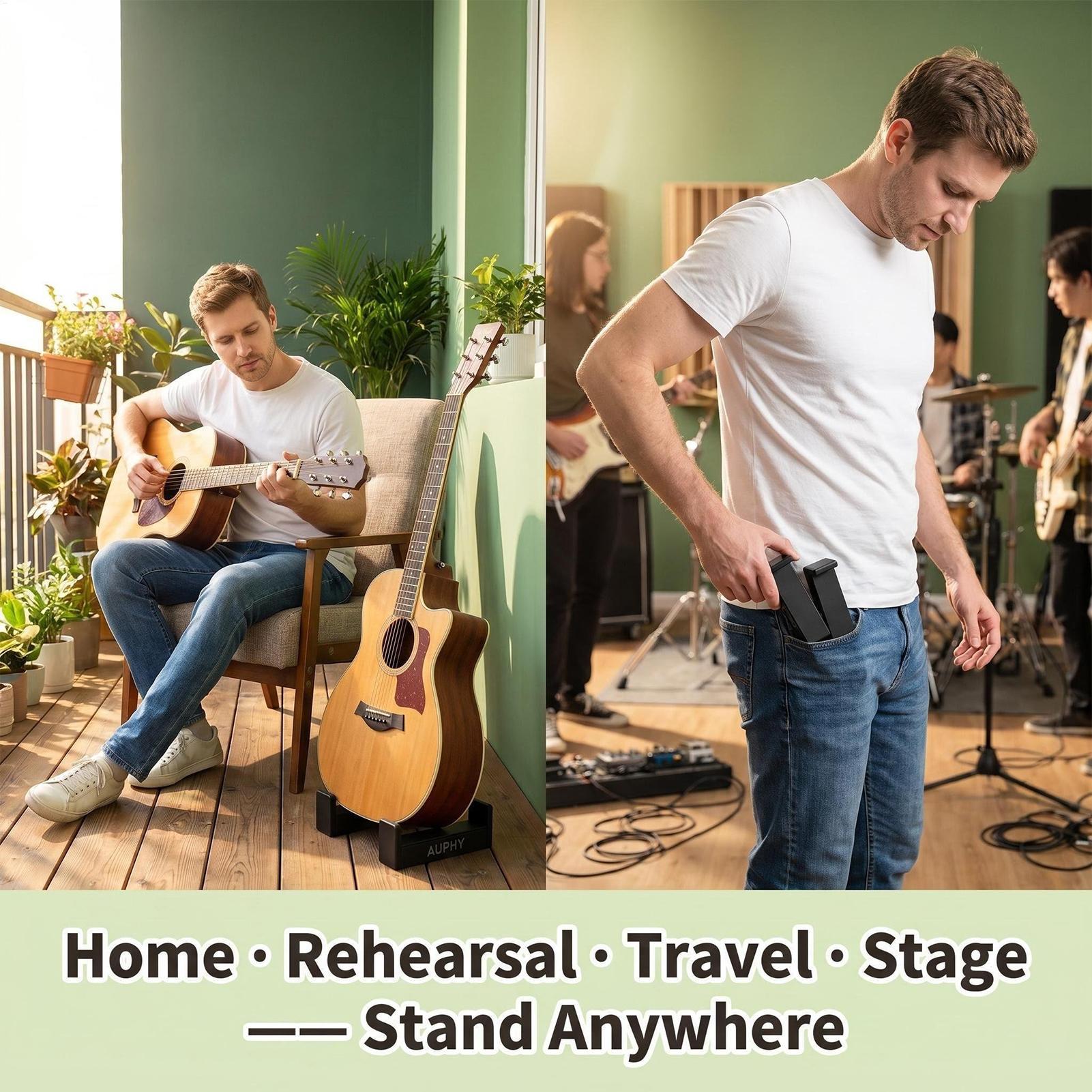 Acoustic Guitar Stand Portable - Musical Instrument Banjo ulasan dan harga