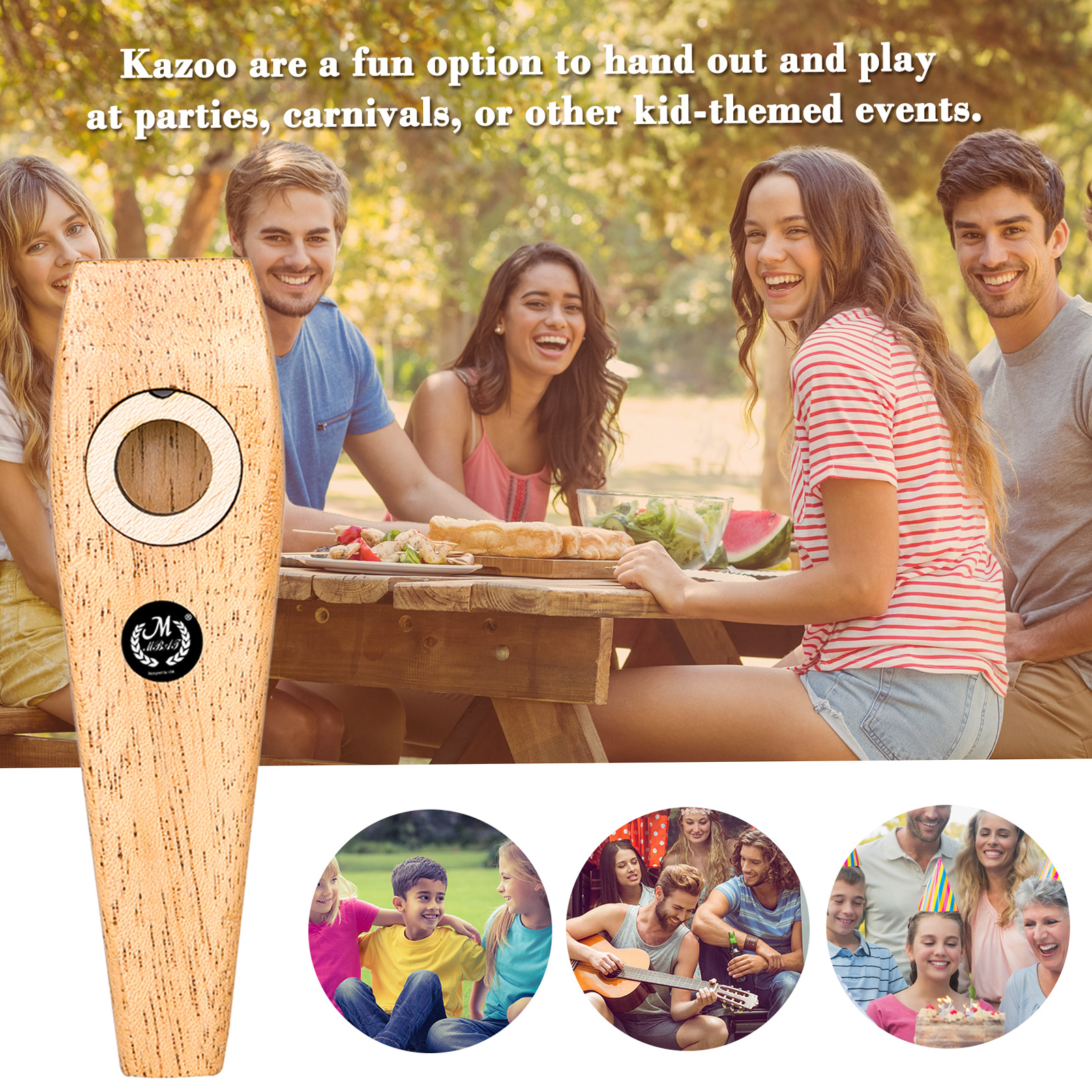 Wooden Kazoo Woodwind Instrume - Musical Instrument Easy To Learn For Adults ulasan dan harga