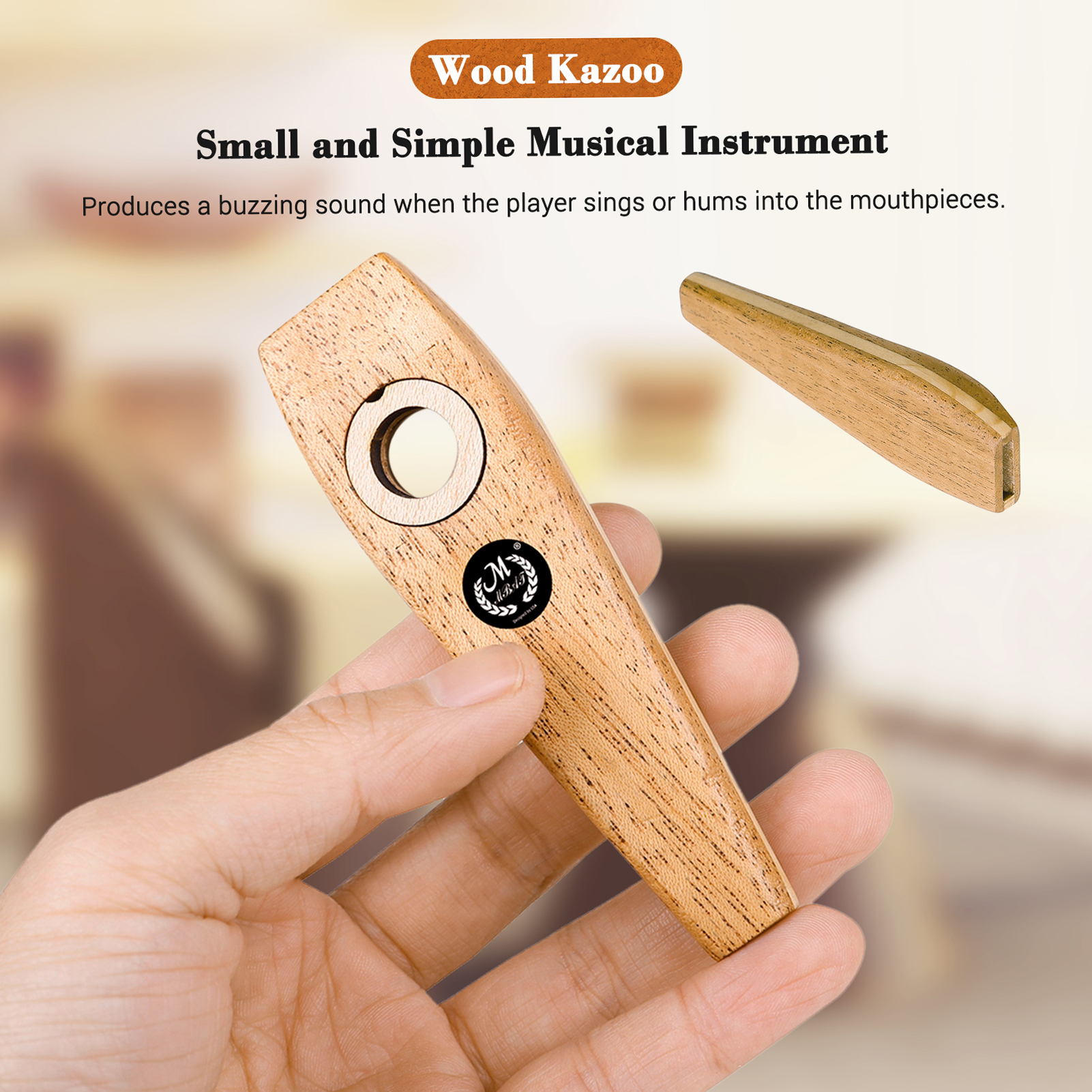 Wooden Kazoo Woodwind Instrume - Musical Instrument Easy To Learn For Adults ulasan dan harga