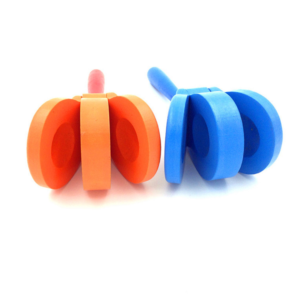 3Pcs Wooden Castanets Hand Cla - Musical Instrument Clapper ulasan dan harga