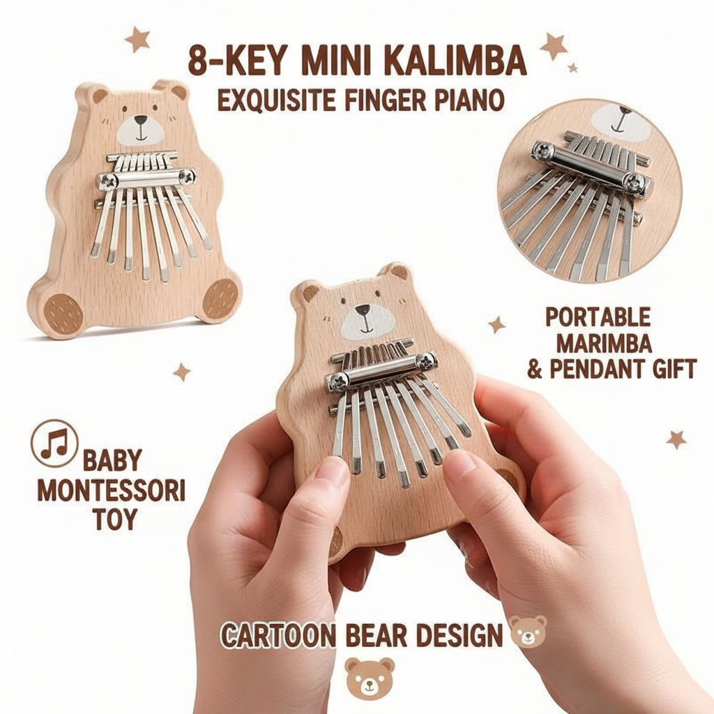 8 Key Mini Kalimba Portable Th - Musical Instrument Piano ulasan dan harga