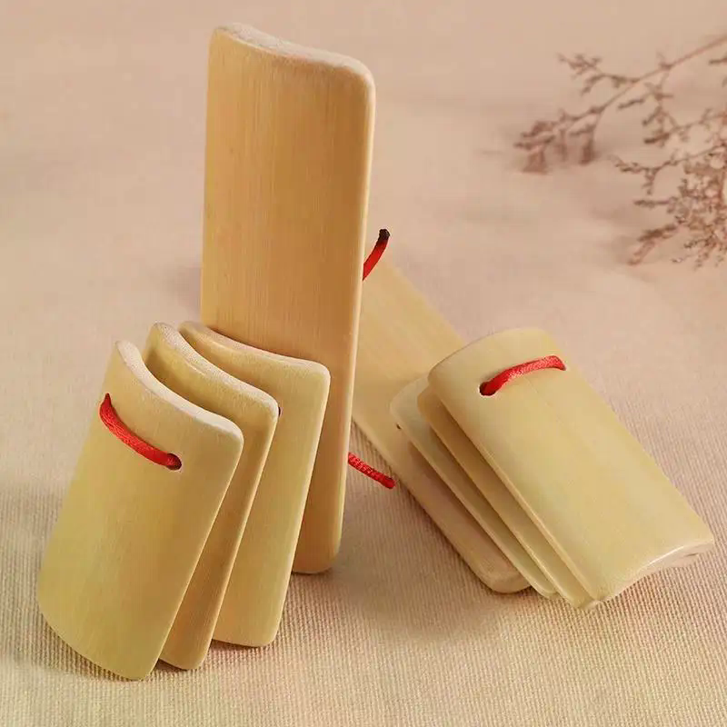 Children Natural Bamboo Small  - Musical Instrument Clapper ulasan dan harga