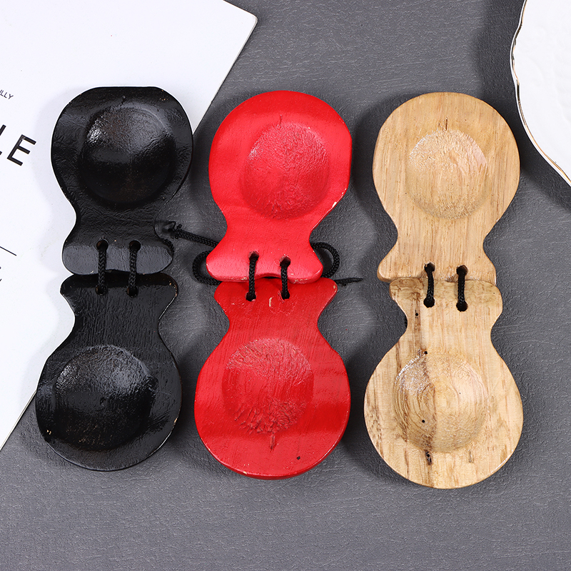 2Pcs Wooden Spanish Castanets  - Musical Instrument Clapper ulasan dan harga