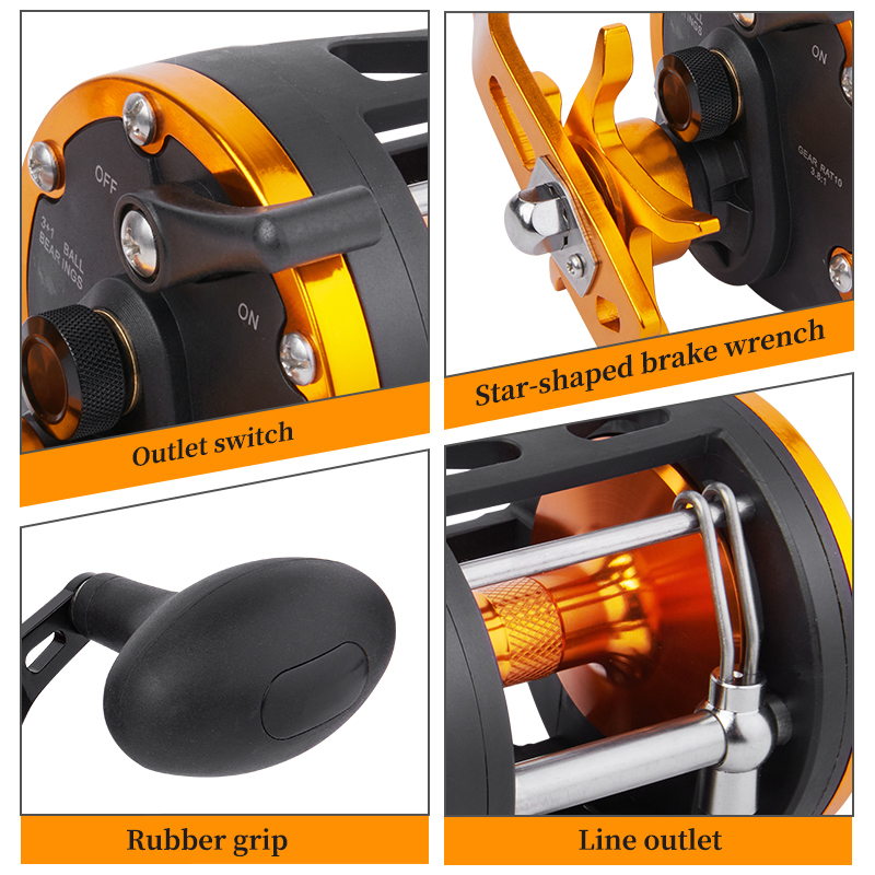 BILLINGS Trolling Drum Reel 33 - Ocean Drum Wave ulasan dan harga