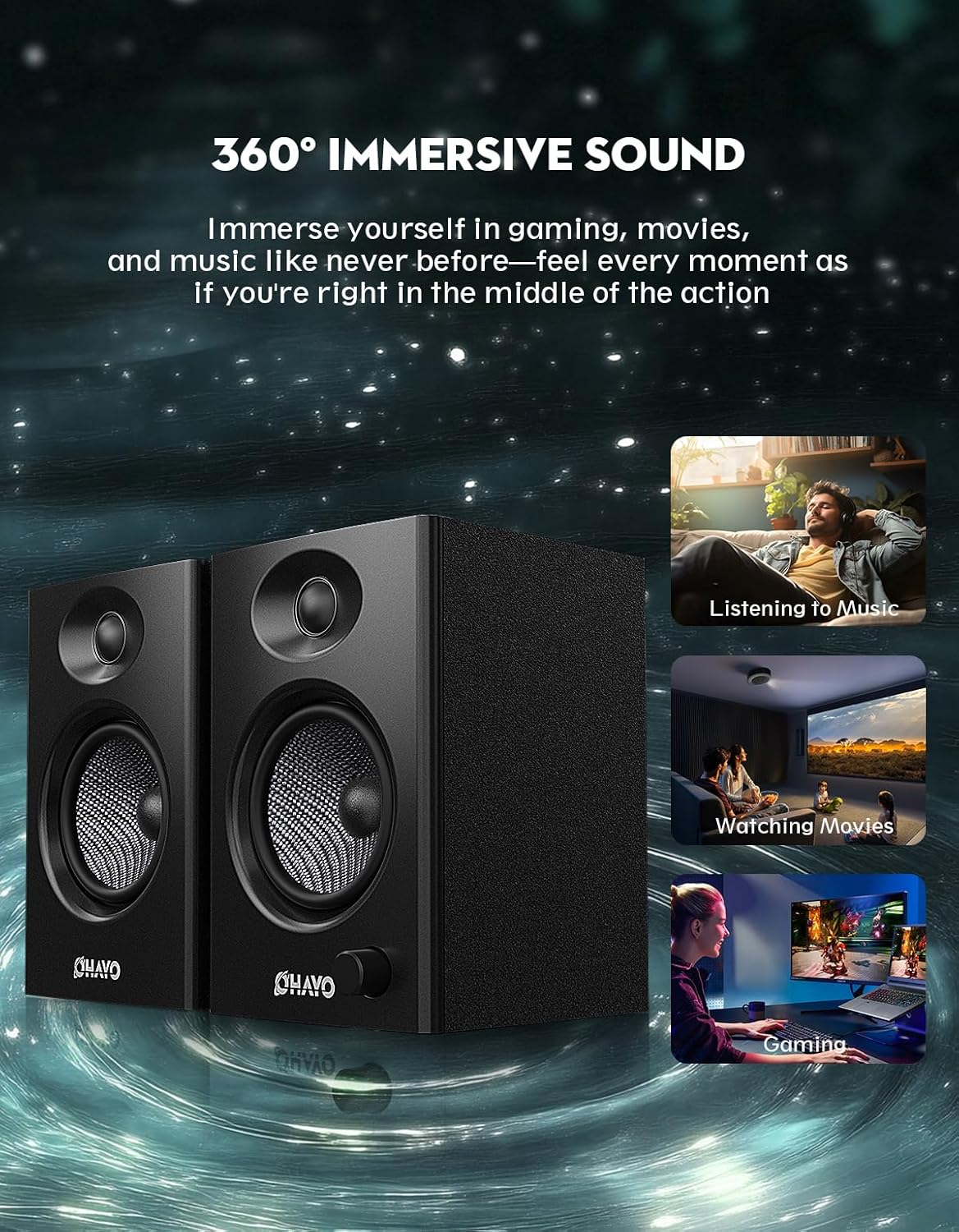 OHAYO 60W Computer Speakers fo - Musical Instrument Vector ulasan dan harga