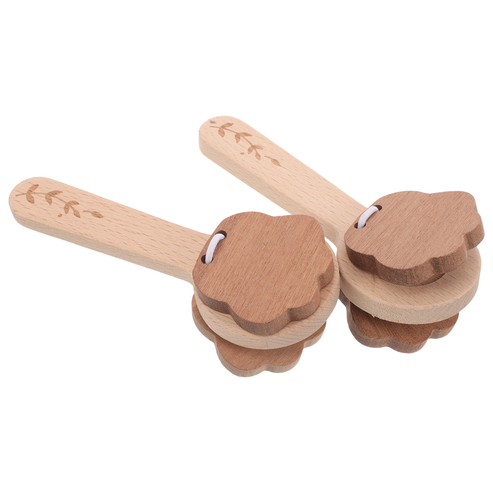 2Pcs Paw Shape Wooden Castanet - Musical Instrument Clapper ulasan dan harga