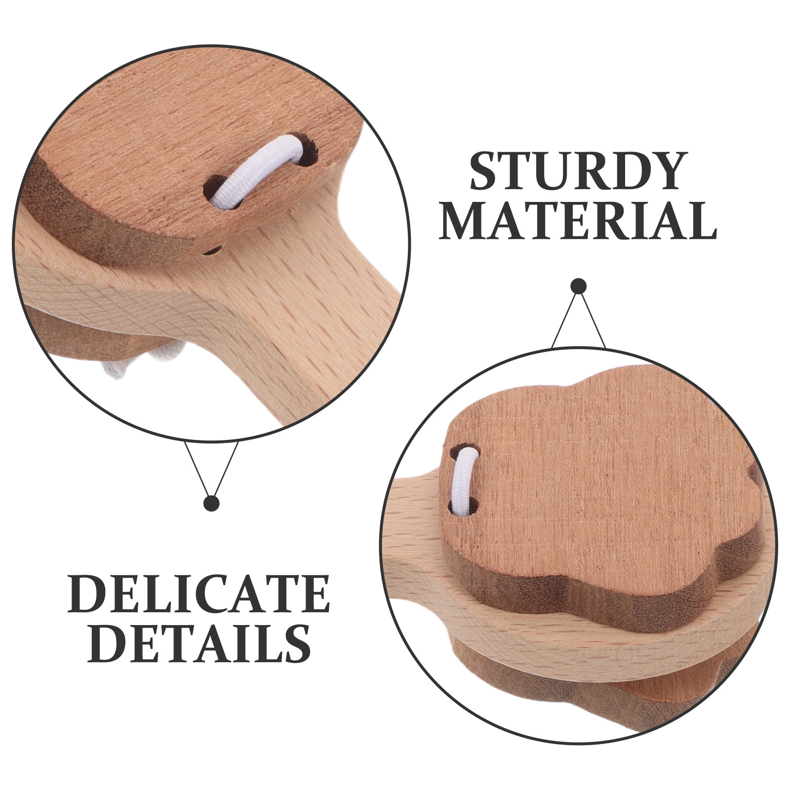 2Pcs Paw Shape Wooden Castanet - Musical Instrument Clapper ulasan dan harga