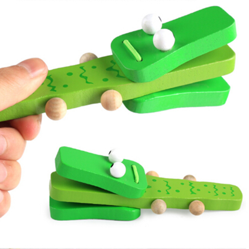 Kids Cartoon Wooden Castanets  - Musical Instrument Clapper ulasan dan harga