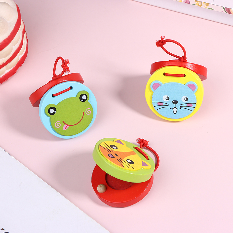 1Pc new Kids Cartoon Wooden Cr - Musical Instrument Clapper ulasan dan harga
