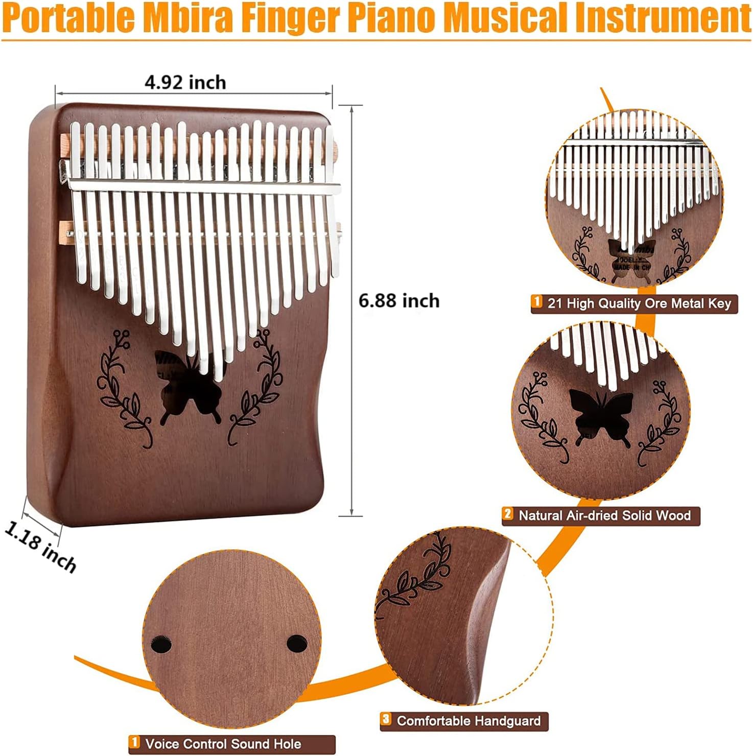 Kalimba 21 Keys Thumb Piano, N - Musical Instrument Piano ulasan dan harga