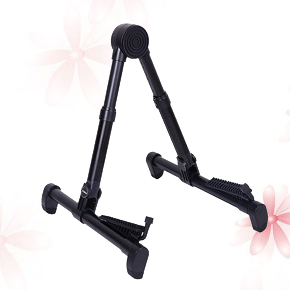 Black Foldable Guitar Stand Ho - Musical Instrument Banjo ulasan dan harga